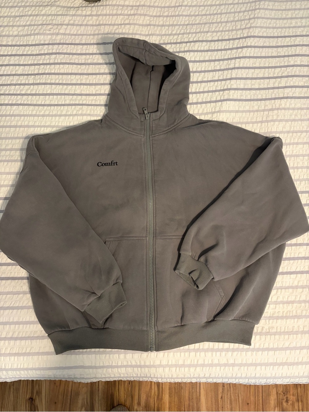Comfrt Cloud Zip Hoodie in Wolf Gray